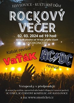 Kabát revival (Vaťák) a AC-DC revival- koncert Havlovice -Kulturní dům Havlovice, Havlovice 144, Havlovice