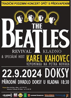 Koncert Karel Kahovec + Beatles Revival + host- Doksy -Přírodní Divadlo Doksy u Kladna, Skalní ulice u fotbalového hřiště, Doksy