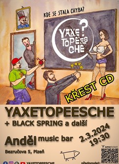 Yaxetopeesche - křest desky- Plzeň -Anděl Music Bar, Bezručova 151/5, Plzeň