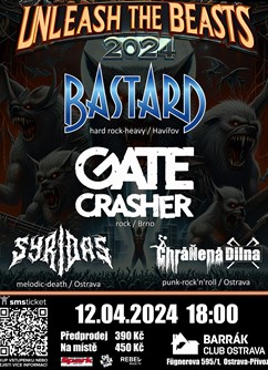 Unleash The Beasts 2024- Ostrava -BARRÁK music club, Fügnerova 595/1, Ostrava