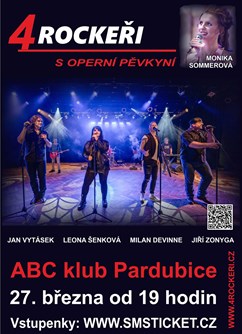 4 ROCKEŘI s operní pěvkyní- Pardubice -ABC Klub, Štolbova 2665 , Pardubice