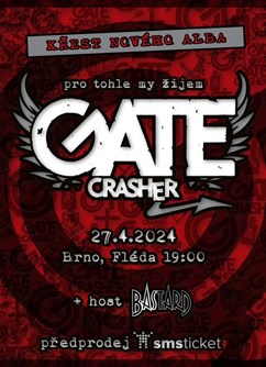 Koncert GATE Crasher - křest nové desky (+ Bastard)- Brno -Fléda, Štefánikova 24, Brno
