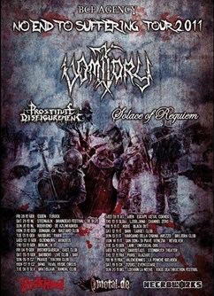 VOMITORY (SWE), PROSTITUTE DISFIGUREMENT (NED), SOLACE OF REQUIEM (USA)