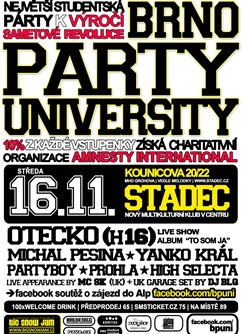 Sametová Brno Party University