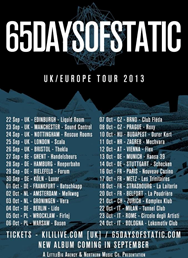 65daysofstatic  snížené vstupné do 1.9.