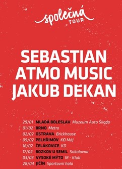 Společná tour: Sebastian, ATMO music a Jakub Děkan