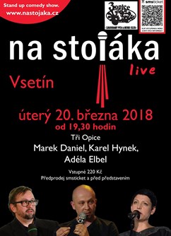 Na stojáka: Marek Daniel, Karel Hynek, Adéla Elbel