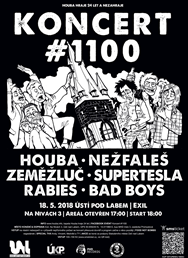 Koncert # 1100 – Houba, Rabies, Nežfaleš a další