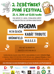 Žebětínský pivní festival s legendární kapelou Argema