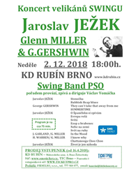 Koncert velikánů SWINGU: Ježek - Glenn Miller - G. Gershwin