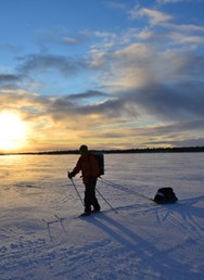 Přechod finského jezera Inari