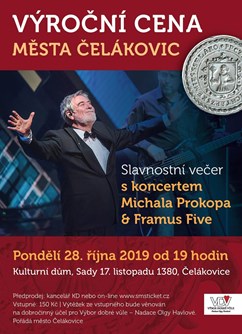 Výroční cena města Čelákovic s koncertem Michala Prokopa & Framus Five