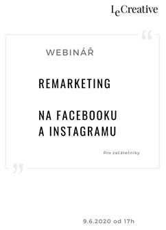 Webinář - Remarketing na Facebooku a Instagramu