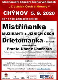 Mezinárodní koncert dechových hudeb Z Jižních  Čech a Moravy