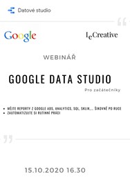 Webinář/Workshop Google Data Studio 