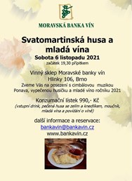 Svatomartinská husa a mladá vína s cimbálkou