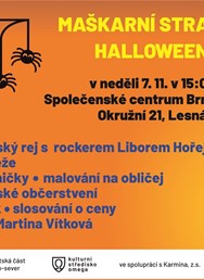 Maškarní strašidelný halloweenský bál 