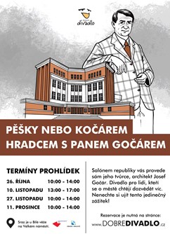 Pěšky nebo kočárem Hradcem s panem Gočárem