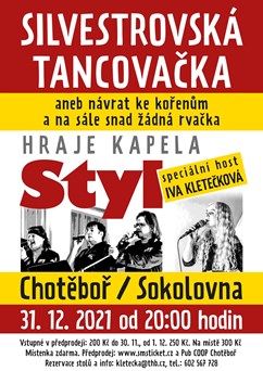 Silvestrovská tancovačka s kapelou Styl