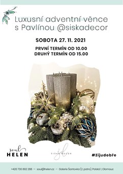 Workshop - výroba luxusních adventních věnců se @Siskadecor