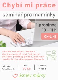 Chybí mi práce -  on-line seminář pro maminky