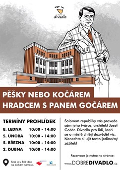 Pěšky nebo kočárem Hradcem s panem Gočárem