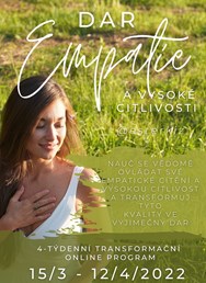 Dar empatie a vysoké citlivosti:transformační online program