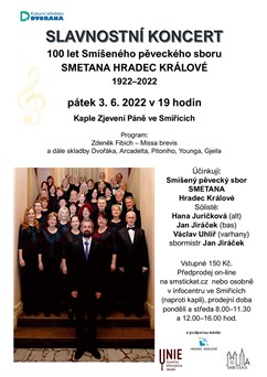 Slavnostní koncert 100 let Smíšeného sboru SMETANA HK