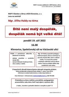 Dítě není malý dospělák, dospělák nemá být velké dítě!