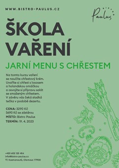 Škola vaření s Romanem Paulusem - Jarní menu s chřestem