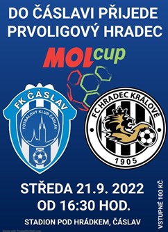 2. kolo MOL Cupu: FK Čáslav - FC Hradec Králové