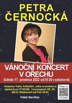 Vánoční koncert Petra Černocká v Ořechu