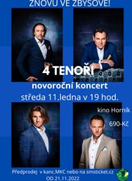 4 TENOŘI - novoroční koncert