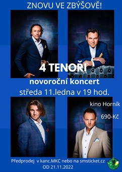 4 TENOŘI - novoroční koncert