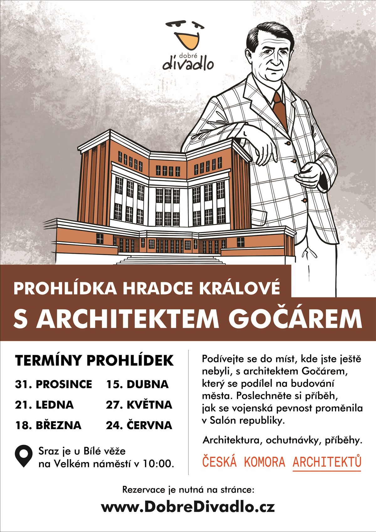 Prohlídky Hradce Králové s architektem Gočárem