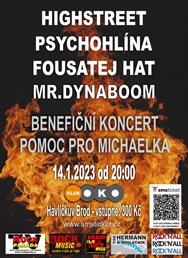 Benefiční koncert / Fousatej Hat / Mr.Dynaboom a další