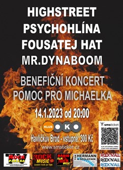 Benefiční koncert / Fousatej Hat / Mr.Dynaboom a další
