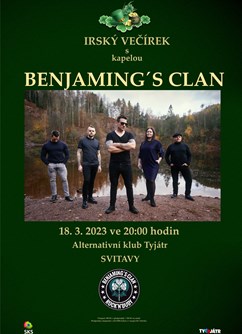 Irský večírek s kapelou BENJAMING´S CLAN