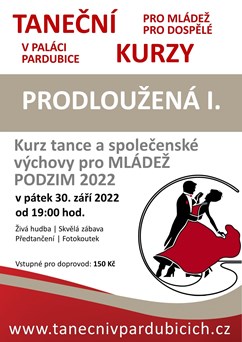 Prodloužená I. - Taneční kurzy MLÁDEŽ 2023 (LEDEN - DUBEN)