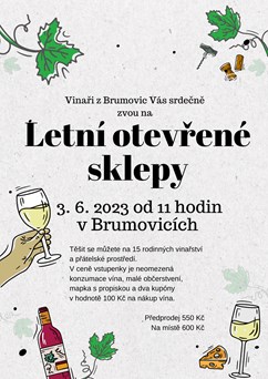 Letní otevřené sklepy Brumovice 2023