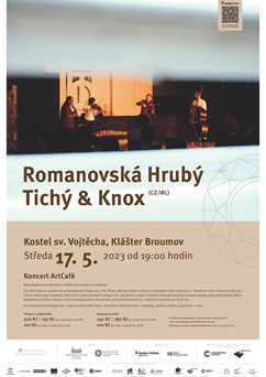 Koncert ArtCafé: Romanovská Tichý Hrubý & Knox (CZ/IRL)
