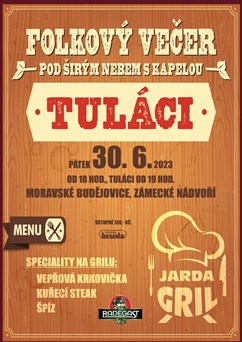 Folkový večer pod širým nebem s kapelou Tuláci