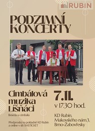 Podzimní koncerty - Cimbálová muzika LÍŠŇÁCI