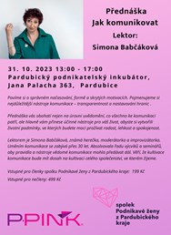 Přednáška "Jak komunikovat" - lektor Simona Babčáková