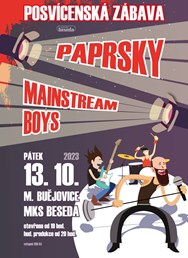Posvícenská zábava s Paprsky a Mainstream Boys
