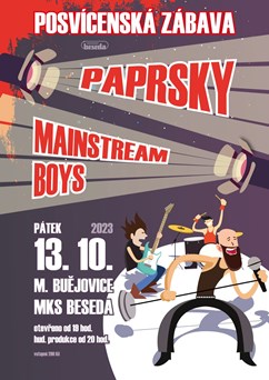 Posvícenská zábava s Paprsky a Mainstream Boys