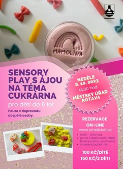 Sensory play s Ájou na téma cukrárna