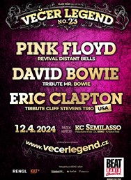 Večer legend 23 - tribute bands Clapton, Bowie, Pink Floyd