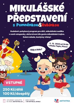 Mikulášské představení s Pomněnkou a Rubínkou