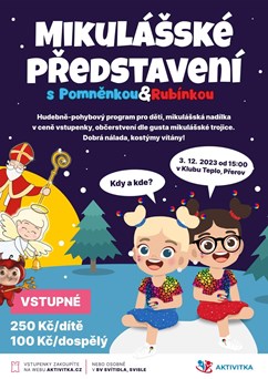 Mikulášské představení s Pomněnkou a Rubínkou